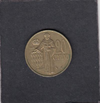 Beschrijving: 20 Centimes  RAINIER III 